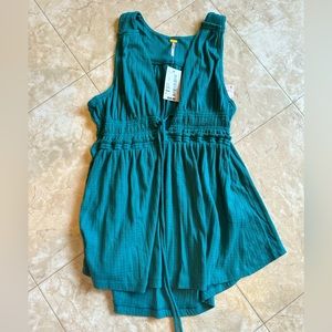 NWT Free People Turquoise blouse!